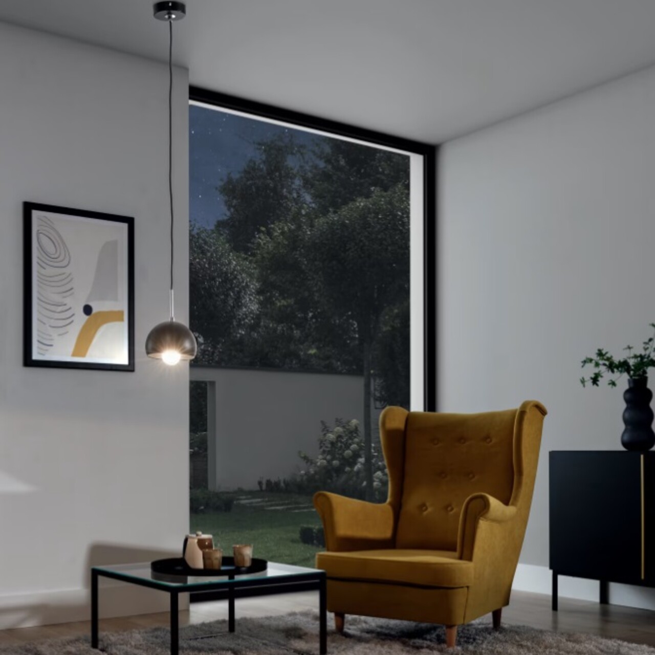 Lustra ELTAP, Canonus, 15x110 cm, 1xE27, 15W, otel, negru - imagine 6